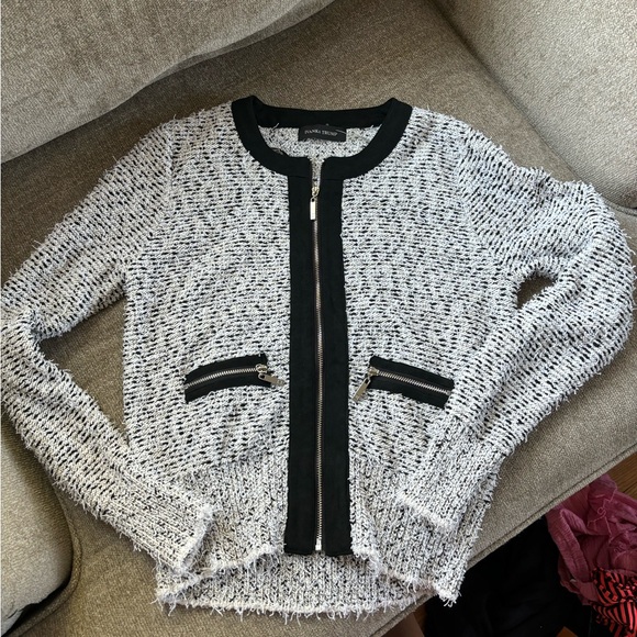 Ivanka Trump bomber zip up sweater jacket - Picture 2 of 6